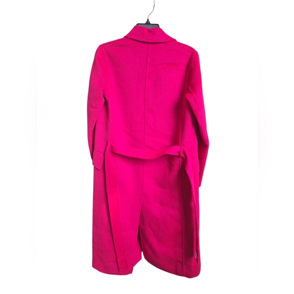 Maje Geode wool-blend wrap coat In Fucsia Size 36 - Picture 3 of 5